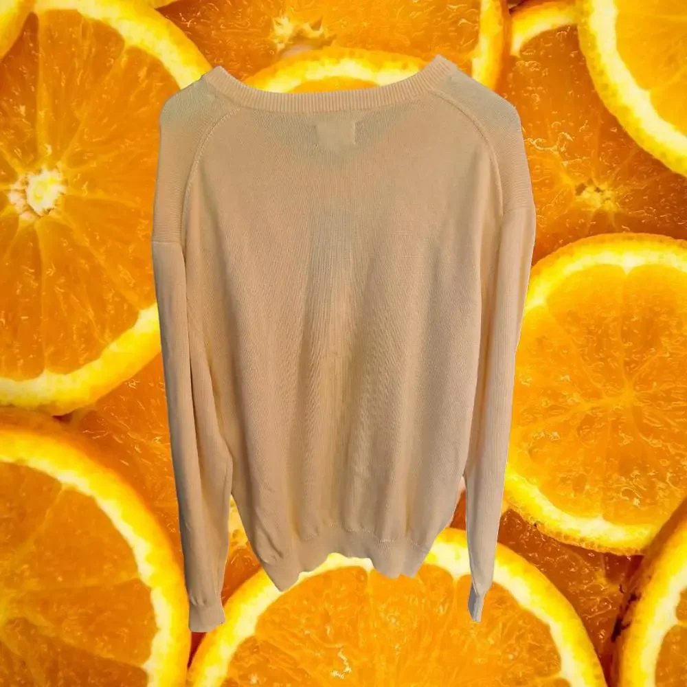 New Sakmann Yellow‎ V Neck Sweater Size Large [A]